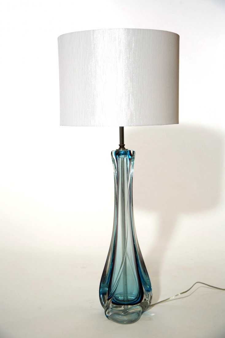 Large Murano Blue Sommerso Lamp (1 of 1)