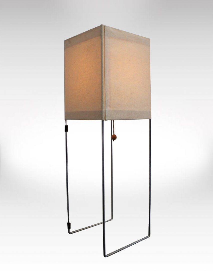 Rare George Nelson Kite Lamp Chrome & Canvas (1 of 8)