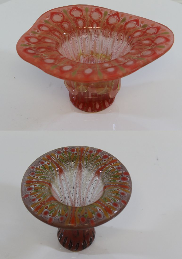 Lot of 2 Higgins Signed Glass Vases (1 of 7)