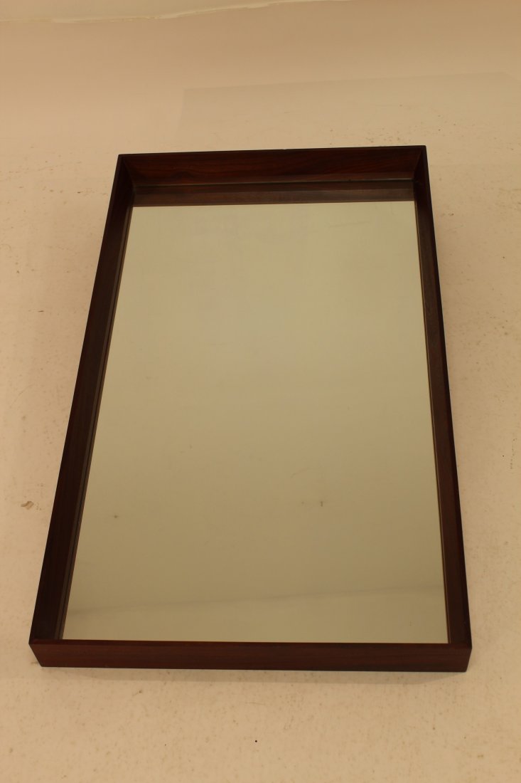 Danish Rosewood Mirror: Beautiful Danish Rosewood Mirror 21" W x 3" D x 36" H