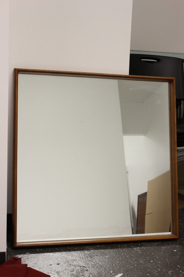Robsjohn Gibbings Walnut Framed Mirror (1 of 3)