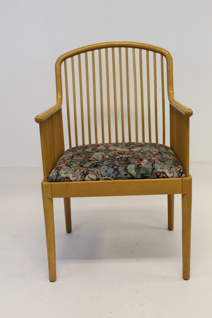 Knoll Exeter Chair by Davis Allen: Knoll Exeter chair by Davis Allen with contoured spindle frames. 22" W x 19" D x 36.5" H x 18" SH.