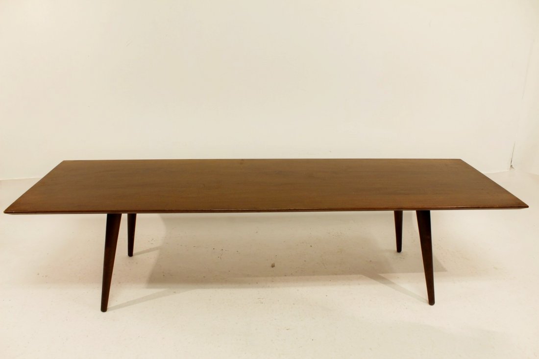 Paul McCobb Planner Group Coffee Side Table: This beautiful original Paul McCobb for Planner Group coffee table measures in at 60" L x 18" W x 15" H.