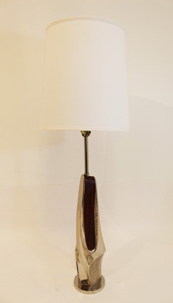 Tempestini Chrome & Wood Lamp (1 of 10)