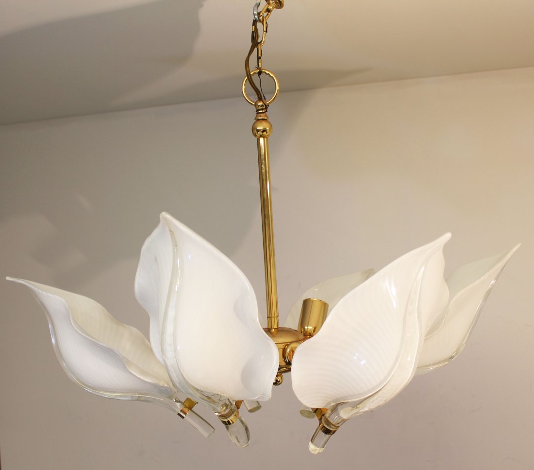 Franco Luce Gold Plated Murano Glass Flower Chandelier (1 of 9)