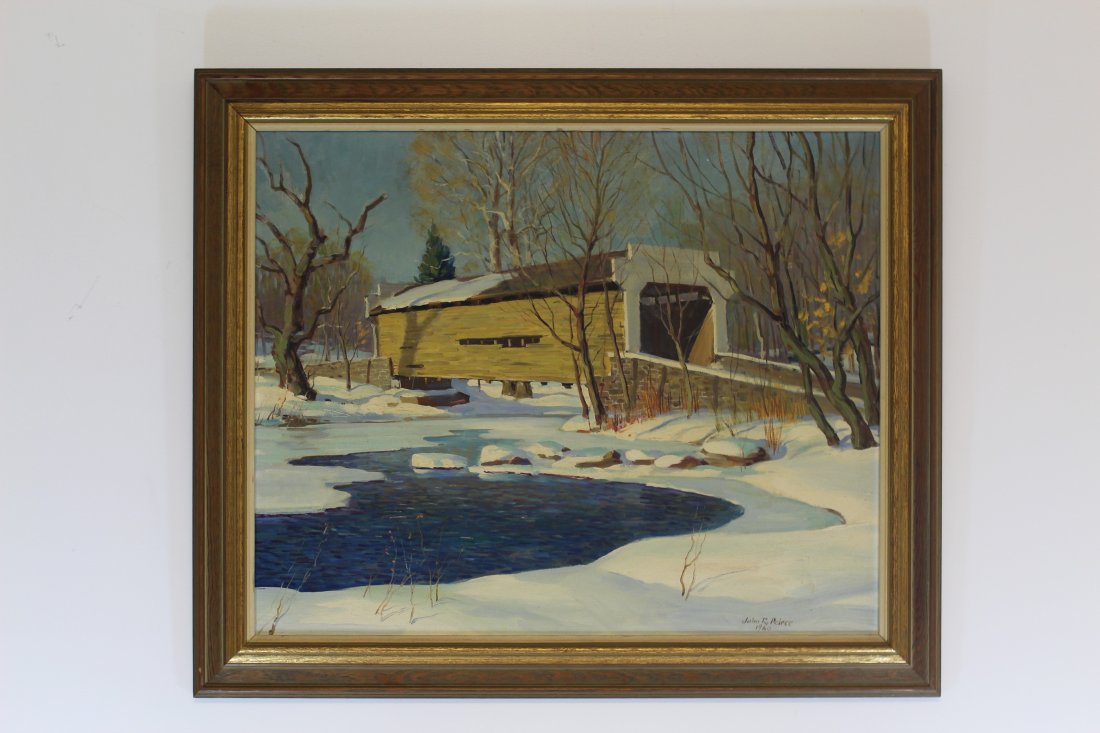 Untitled Oil on Board signed John R. Peirce (1 of 6)