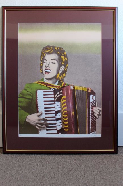 Pink Lady by Ed Paschke Signed Lithograph 1993 (1 of 9)