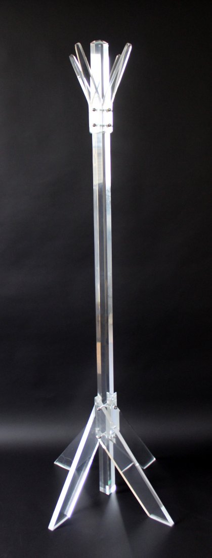 Lucite Acrylic Coat Rack By Ritts Co. 1970's Hollis (1 of 10)