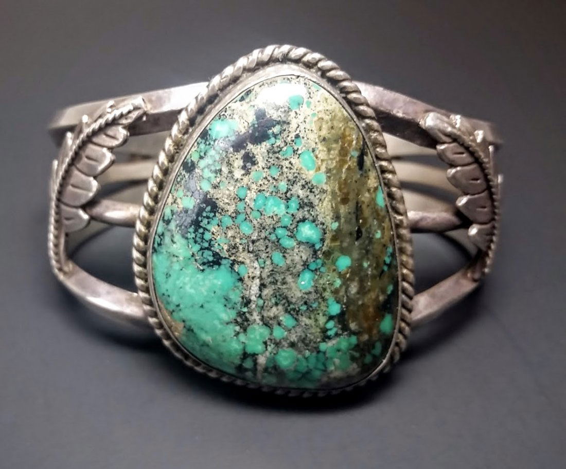 Sterling Silver Native Amercan Turquoise Bracelet (1 of 3)