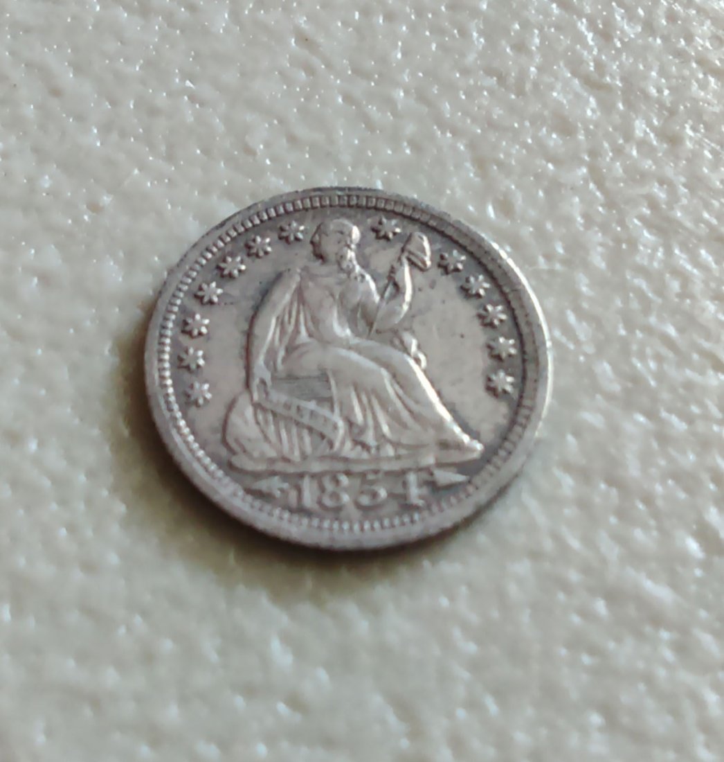 1854 Arrows 1/2 Dime (1 of 2)