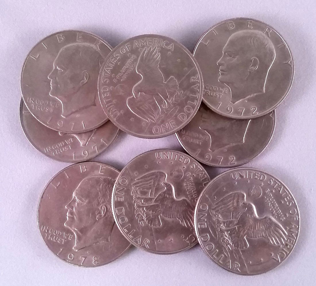 8 Eisenhower Dollars (1 of 1)