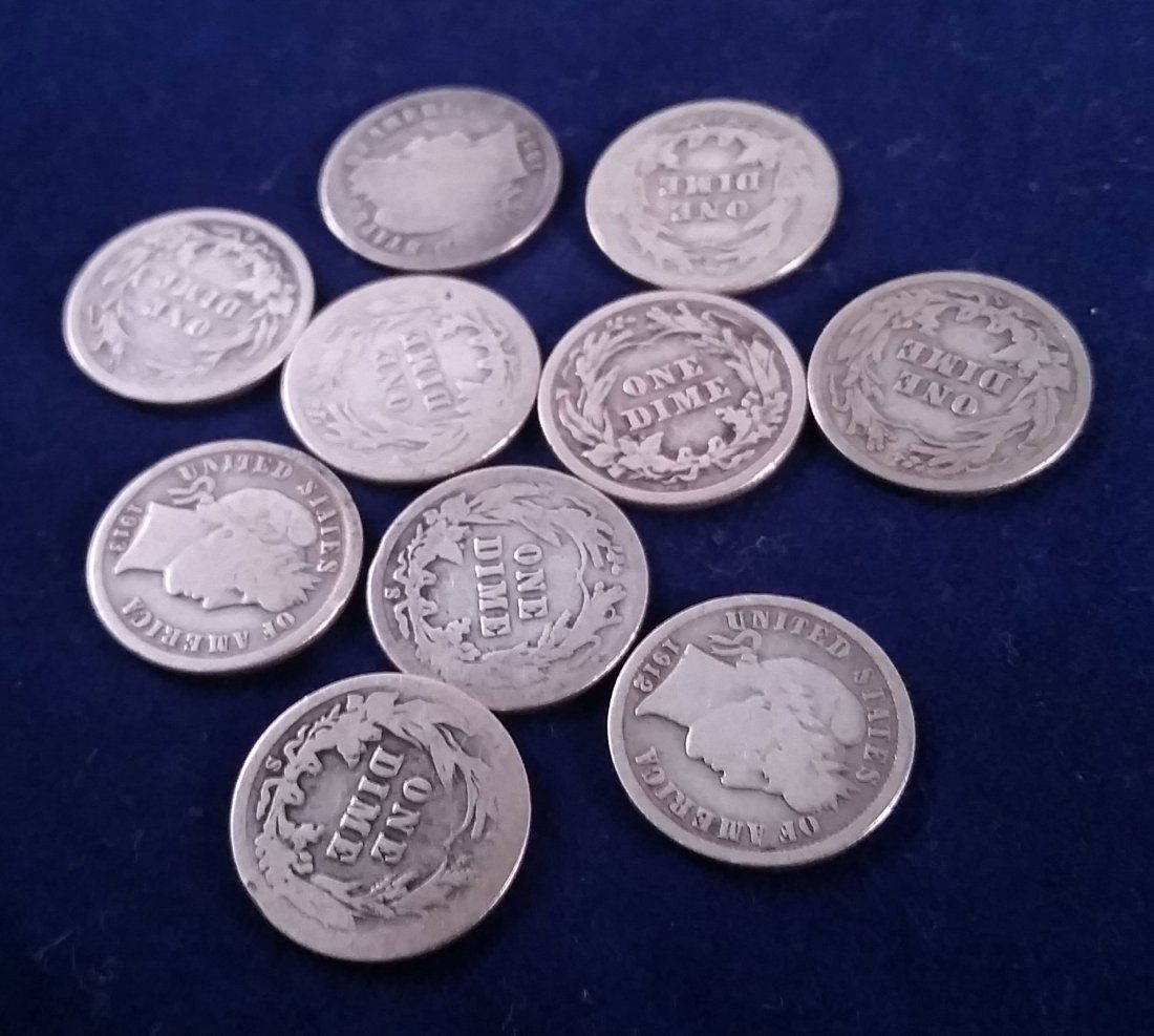10 USA Barber Dimes (1 of 2)