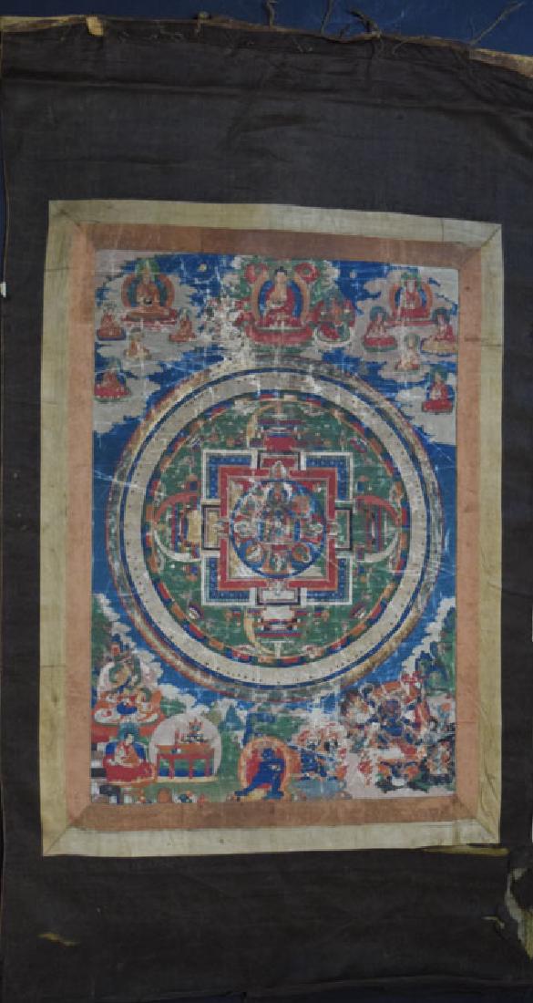 Chinese Qing Tibetan Mandala thangka (1 of 9)