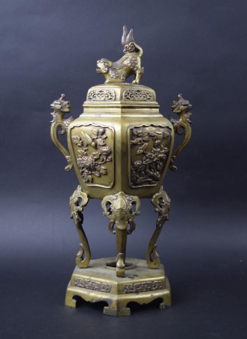 Japanese bronze incense burner (1 of 6)