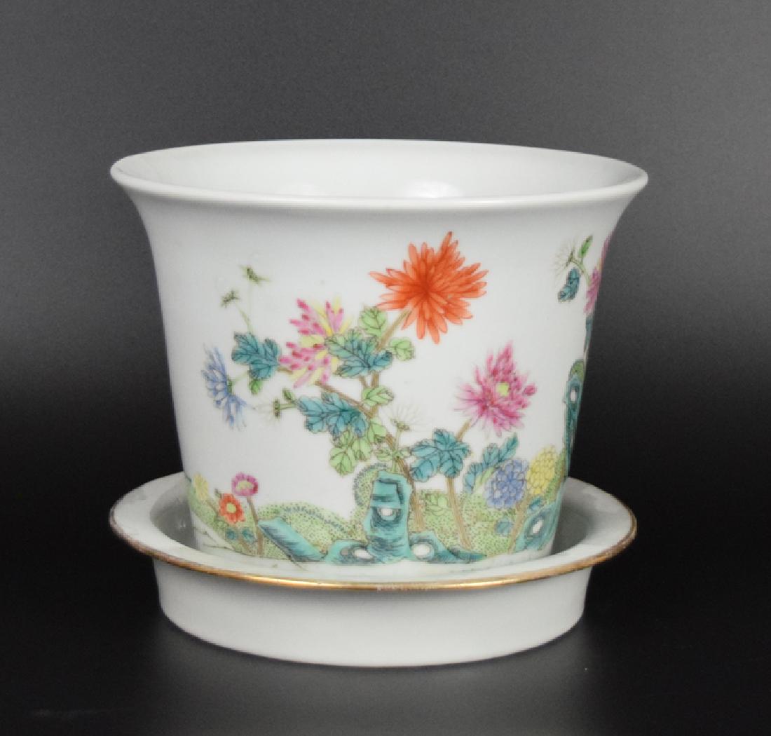 Chinese Republic famille rose porcelain planter with (1 of 5)