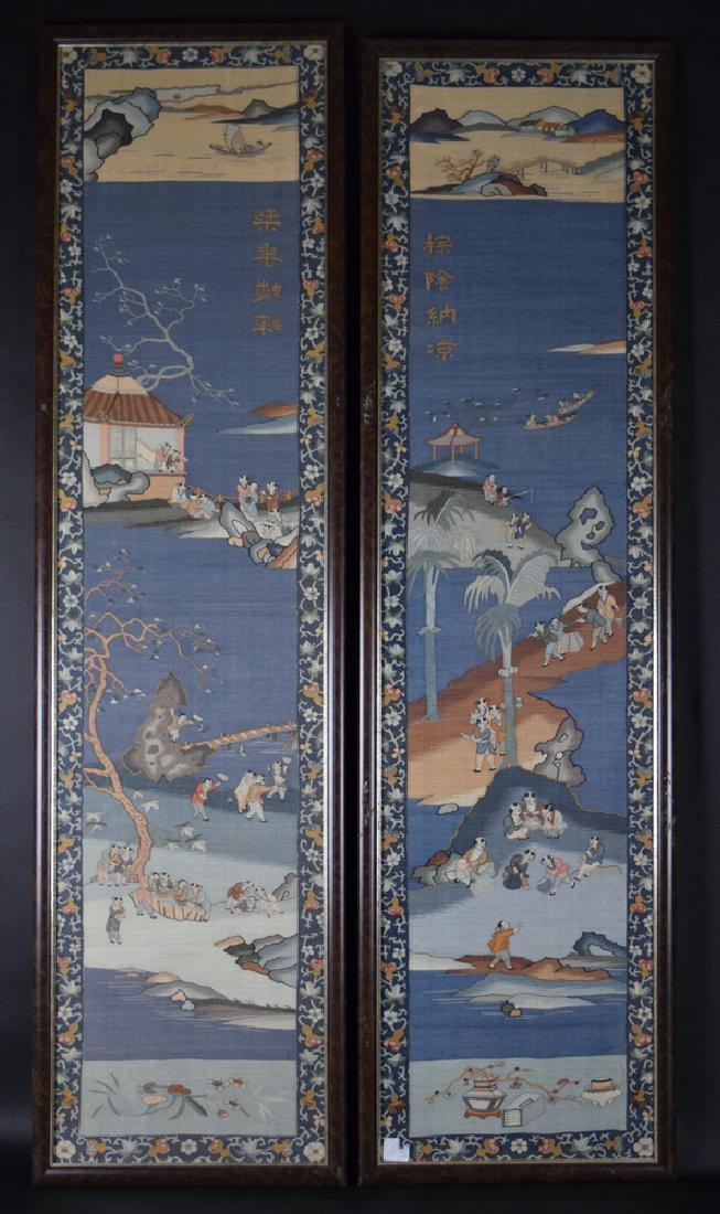Pr. Chinese Qing Kesi panels (1 of 10)