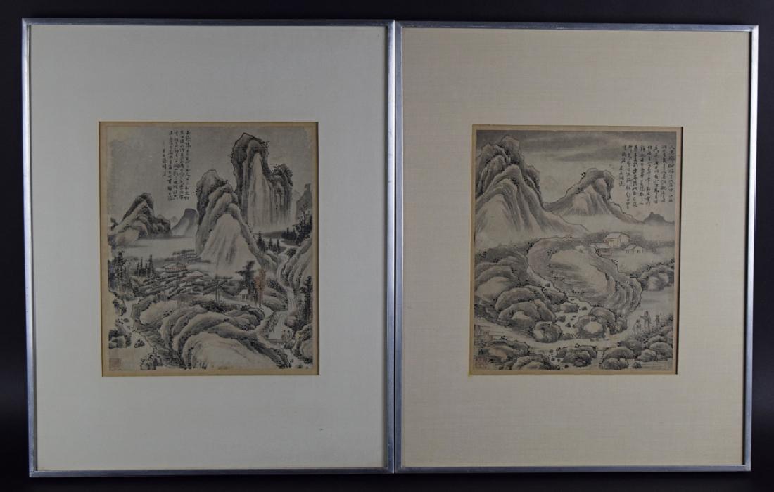 Pr.Chinese Qing framed water color painting (1 of 10)