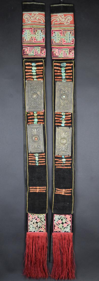 Pr. Chinese Tibetan gold and silk thread embroidery (1 of 7)