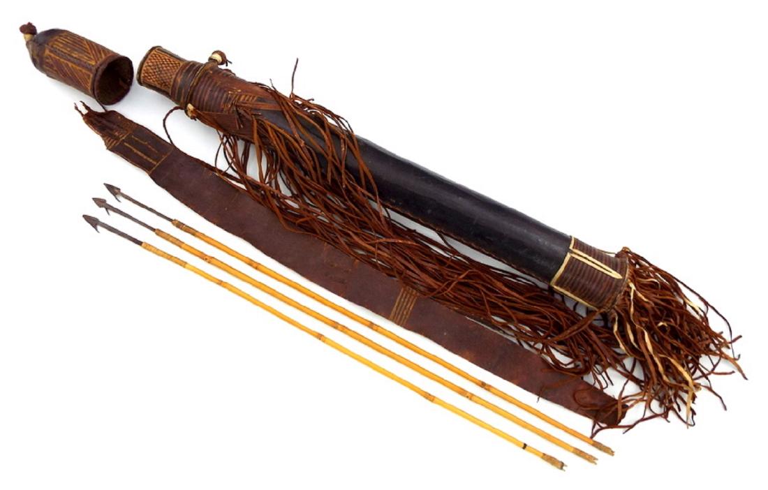 Old African Tribal Islamic Warrior Leather Quiver With (1 of 10)