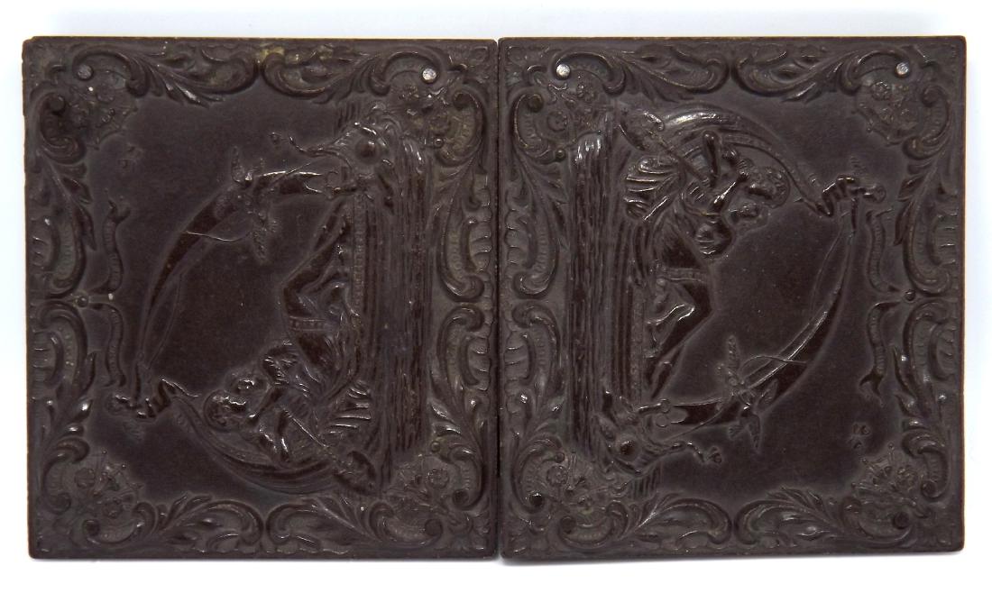 Rare "Voyage of Life" Thermoplastic Union Case for 1/6: Rare "Voyage of Life" Thermoplastic Union Case for 1/6 plate Tintype Ambrotype, Civil War era