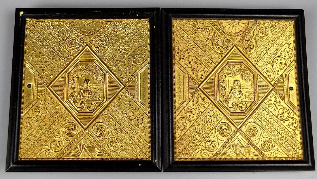 Rare Gilded "The Daguerreian Gallery" Thermoplastic: Rare Gilded "The Daguerreian Gallery" Thermoplastic Union Case for 1/6 plate Tintype Ambrotype, Civil War era