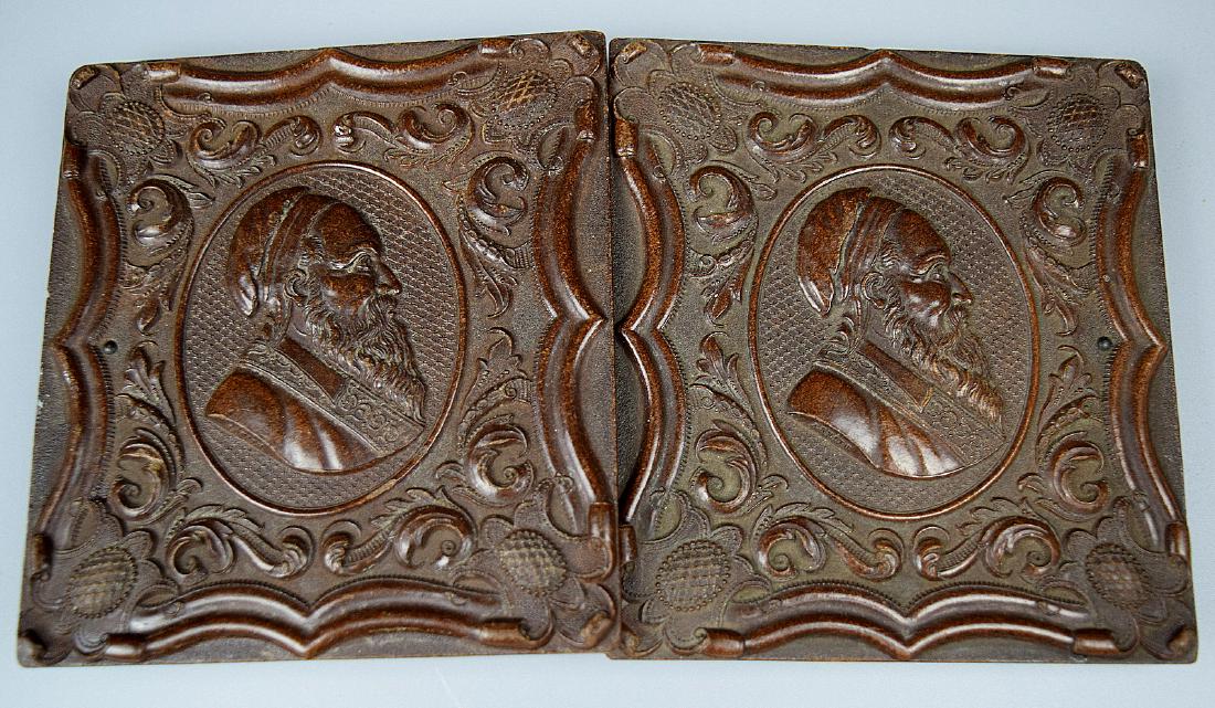 Rare "Profile of the Patriarch" Thermoplastic Union: Rare "Profile of the Patriarch" Thermoplastic Union Case for 1/6 plate Tintype Ambrotype, Civil War era