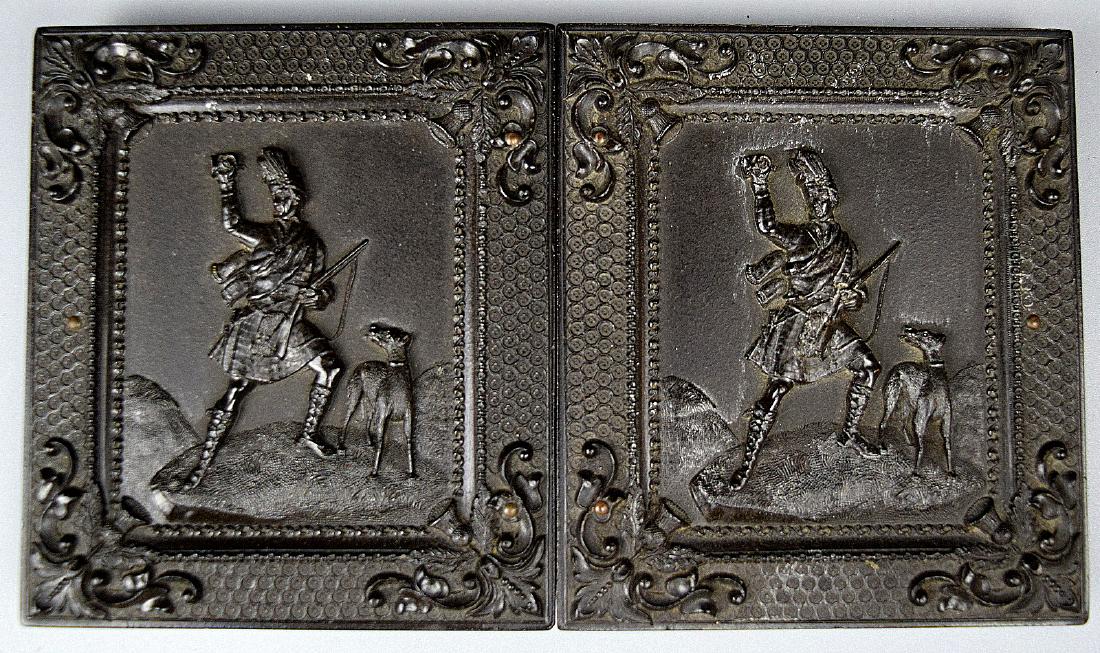 Scarce "Highland Chief" Thermoplastic Union Case for: Scarce "Highland Chief" Thermoplastic Union Case for 1/6 plate Tintype Ambrotype, Civil War era