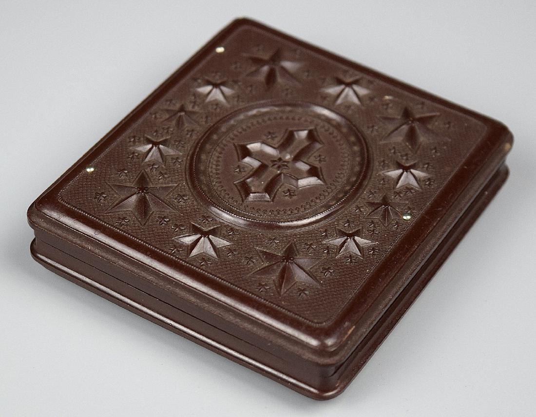 Nice Patriotic Thermoplastic Union Case for 1/6 plate: Nice Patriotic Thermoplastic Union Case for 1/6 plate Tintype Ambrotype, Civil War era