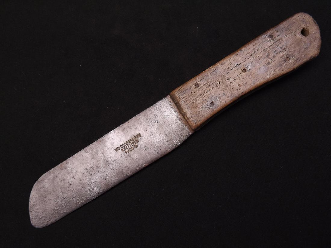 1865 dated American Civil War era English Sailor's Deck: 1865 dated American Civil War era English Sailor's Deck Knife by "William Cooper & Son, Sheffield". Of naval service used by a sailor or a deck man during the American Civil war era, with broad single