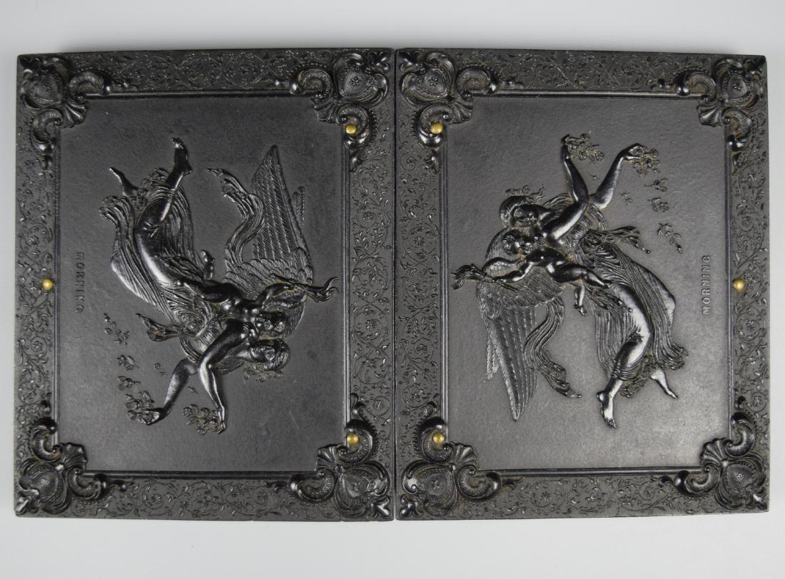 VERY RARE Minty "Morning (Day, Aurora With the Genius: VERY RARE Minty "Morning (Day, Aurora With the Genius of Light)" 1/4 plate Thermoplastic Union Case for Tintype Ambrotype Daguerreotype Civil War image