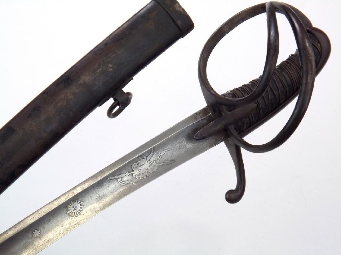 Early French Napoleonic era Damascus Hussar Sword,