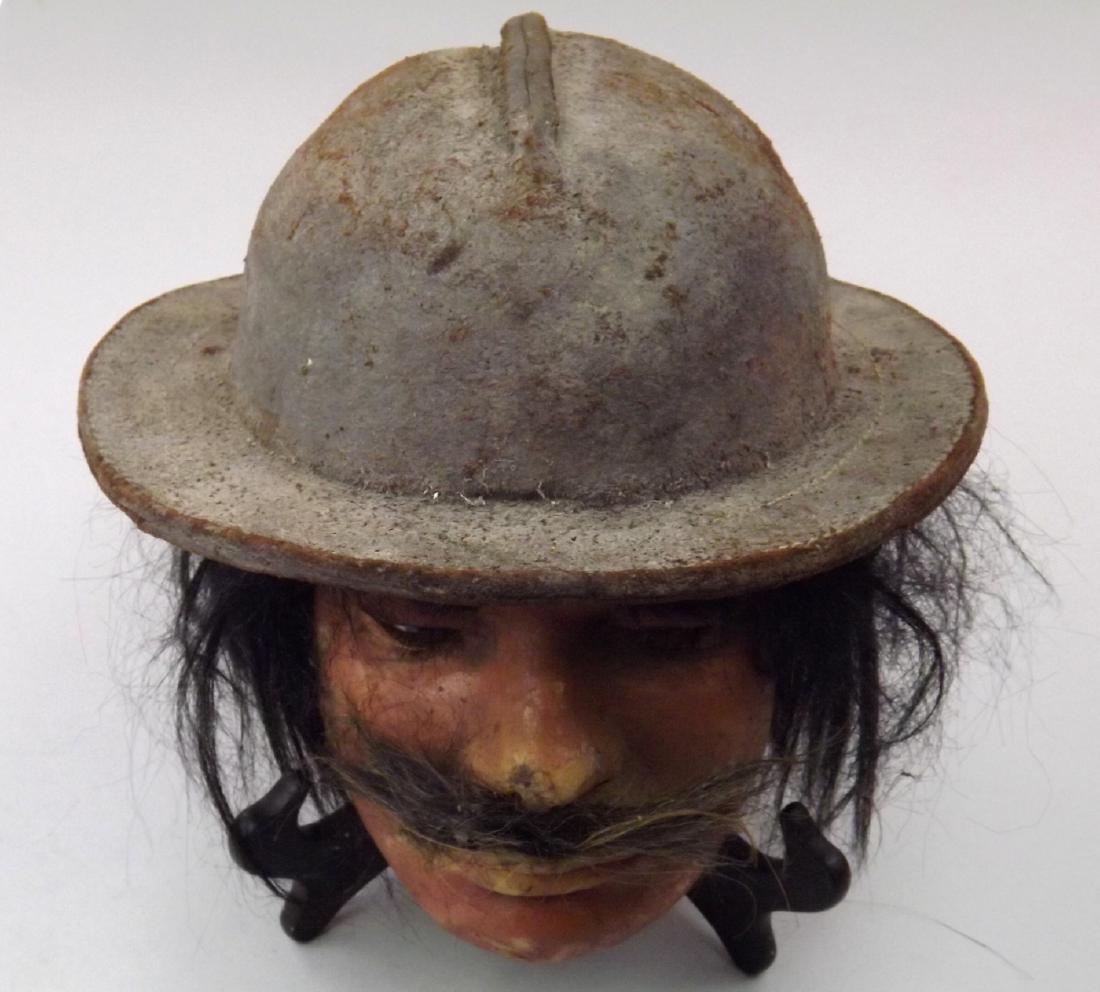 Revolutionary War - War of 1812 American Navy Naval: Made of hardened leather which in most cases would protect from even a cutlass blow, found in Sackets Harbor, New York together with a similar example sold at our previous, December auction. Following