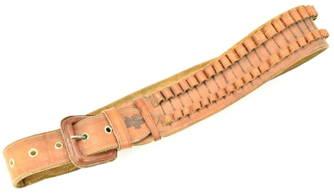 Vintage Fortaleza Mexico Cowboy Leather Belt: Fine quality vintage Mexican cowboy belt made by Fortaleza.Provenance - Robert (Bob) N. Green began collecting in the NYC area inn the 1950s. Originally he ran ads in the Shotgun News for antique fire