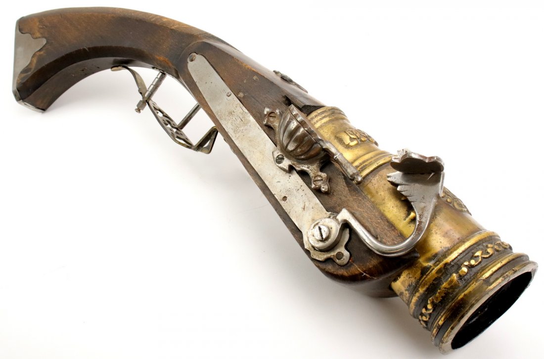 Very Cool French 15th-17th C. Style Match-Lock Hand: Very Cool French 15th-17th C. Style Match-Lock Hand Cannon ~ Grenade Launcher. This impressive representation of the early Renaissance era French grenade-launcher is surely a piece with a major WOW fa