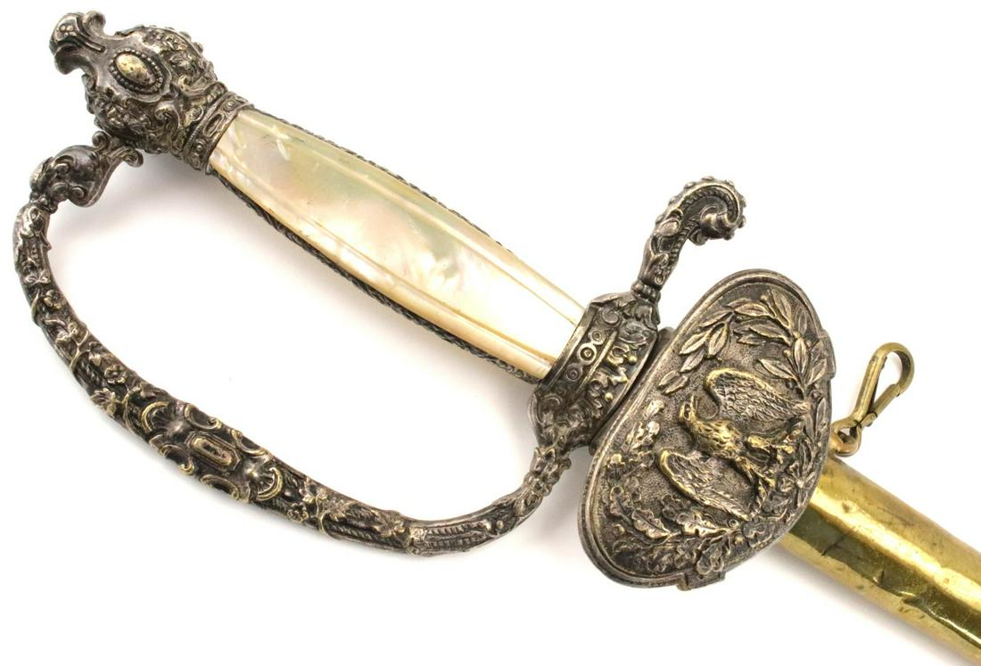 Very Ornate 19th C. French Officer's EPPIE Rapier Sword: LIVEAUCTIONEERS.COM BIDDERS, PLEASE VIEW MANY MORE DETAILED PHOTOS IN HIGHER RESOLUTION ON OUR WEBSITE sofedesignauctions.com AS LIVEAUCTIONEERS ONLY ALLOWS 20 PHOTOS. THANK YOU ~ ! ~~~~~~ Very Ornate