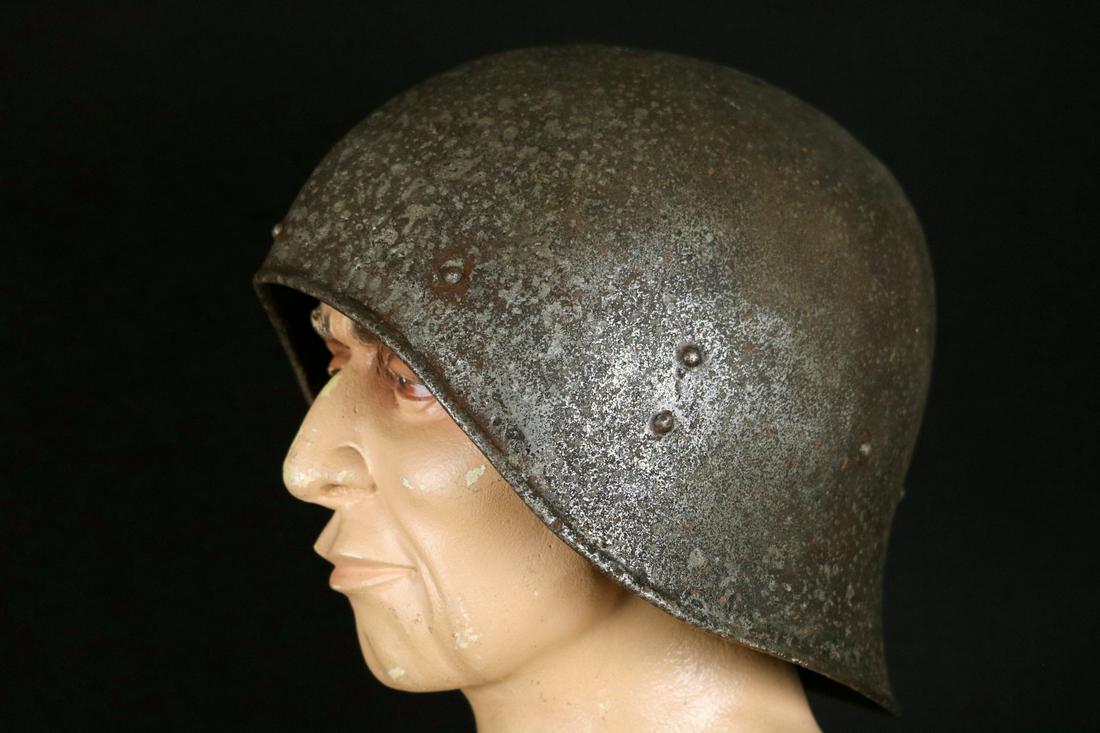 Rare 15th - 16th C. English or German Archers Helmet ~: Rare 15th - 16th C. English or German Archers Helmet ~ Maker Marked on the Lower Back. A very rare early helmet worn by an English or Germanic archer in the 1500s era. A one piece steel skull with a t