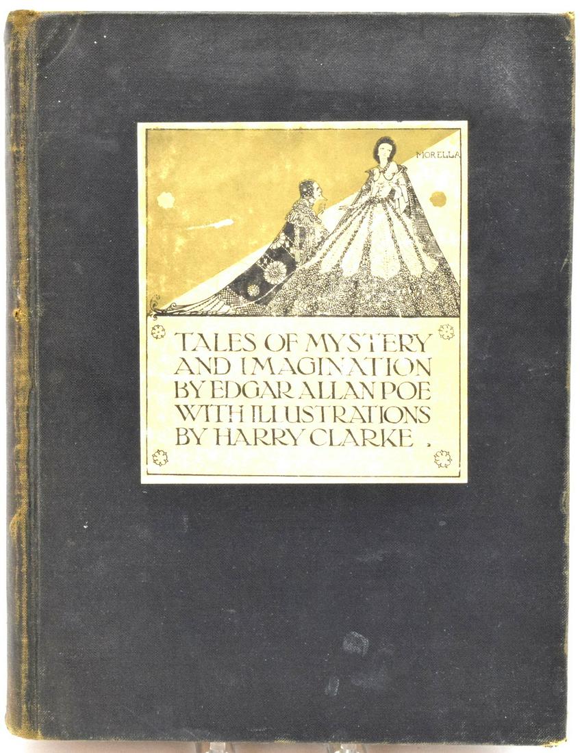 1933 TALES OF MYSTERY AND IMAGINATION/Edgar Allan Poe: Up for sale is a copy of "TALES OF MYSTERY AND IMAGINATION" by Edgar Allan Poe. Illustrated by Harry Clarke. Published by Tudor Publishing Co., New York.Includes 32 plates, all of which seem to be pre