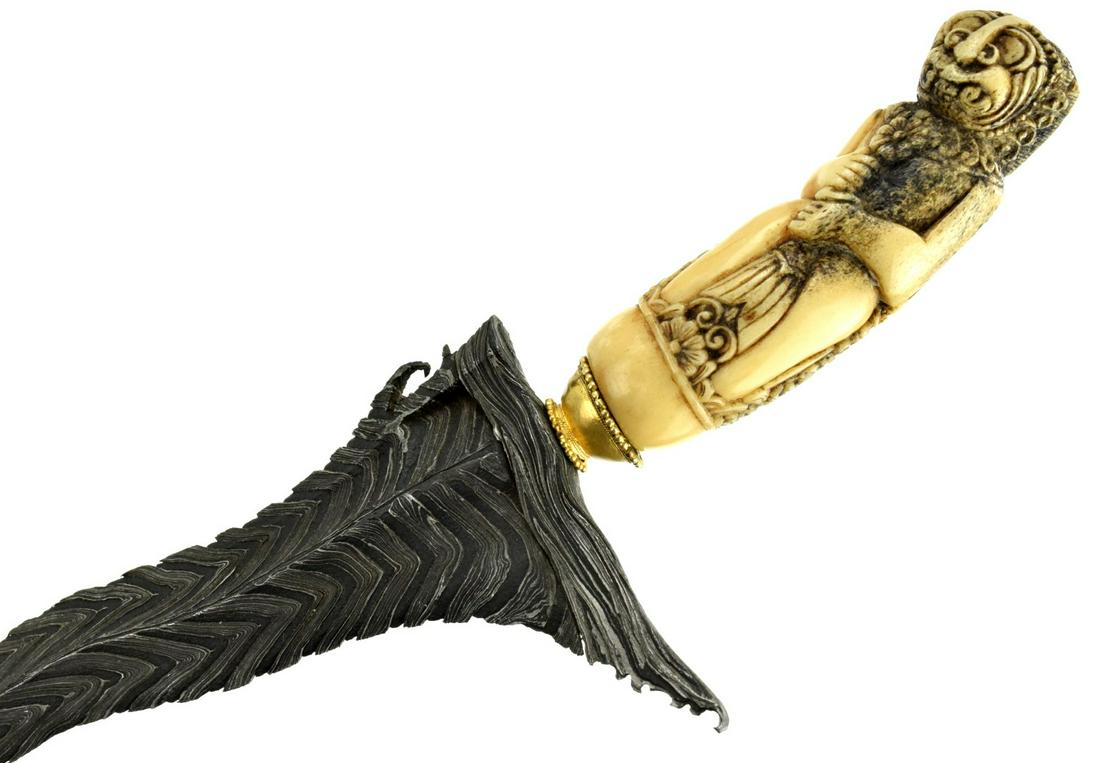 Rare 19th C. Indonesian Cirebon, Java KERIS Dagger ~: Javanese keris daggers, are some of the most highly variegated objects in the world of arms and armor. Despite maintaining a distinct overall form and shape, the variation, in particular of the style 