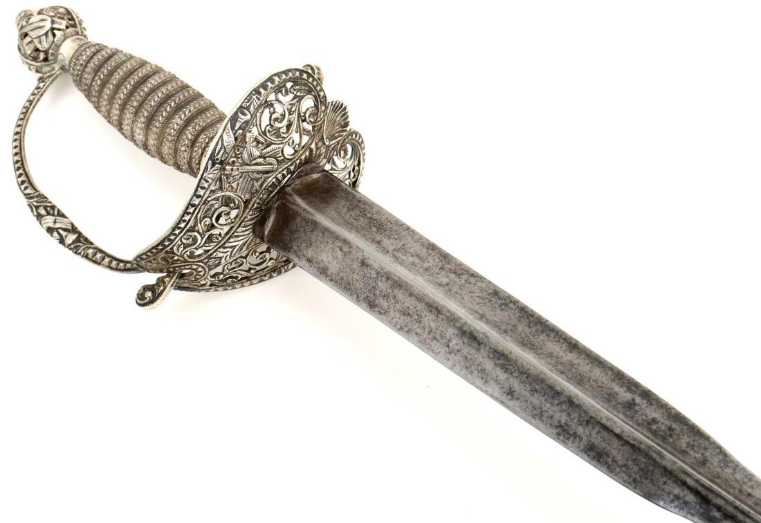 Very Fine American Revolution Officer's Silver Hilted (1 of 20)
