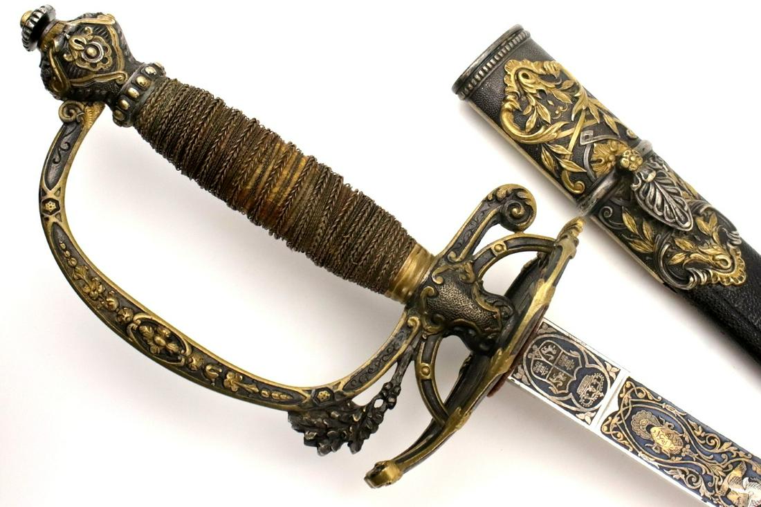 Exquisite 1881 Spanish Court Officer's Rapier Sword ~ (1 of 20)