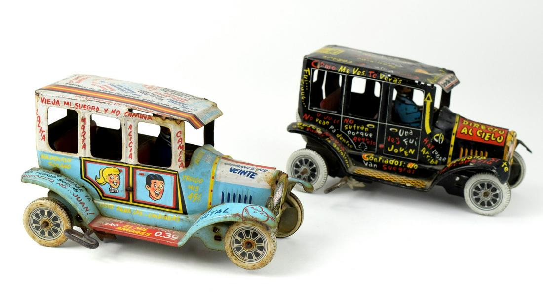Pair 1950's Marx Old Jalopy Tin Lithographed Wind Up (1 of 6)