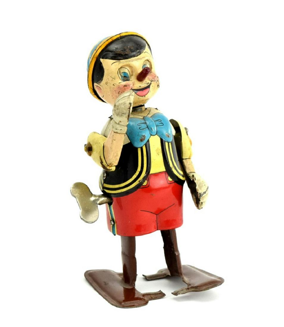 LINEMAR WALKING PINOCCHIO WIND UP TIN TOY (1 of 5)