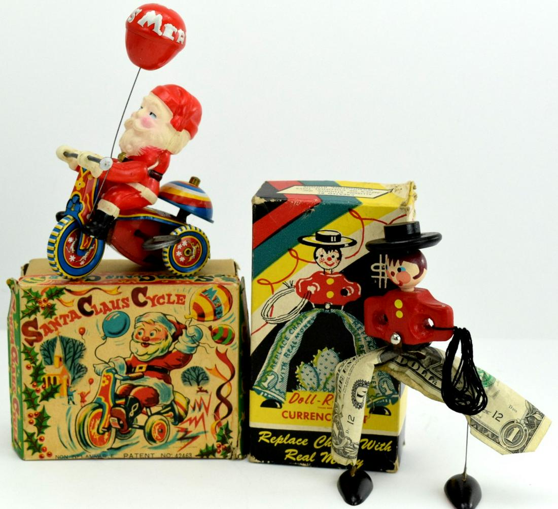 Vintage Santa Claus Cycle & Doll-R-Bill Gift Toys (1 of 6)