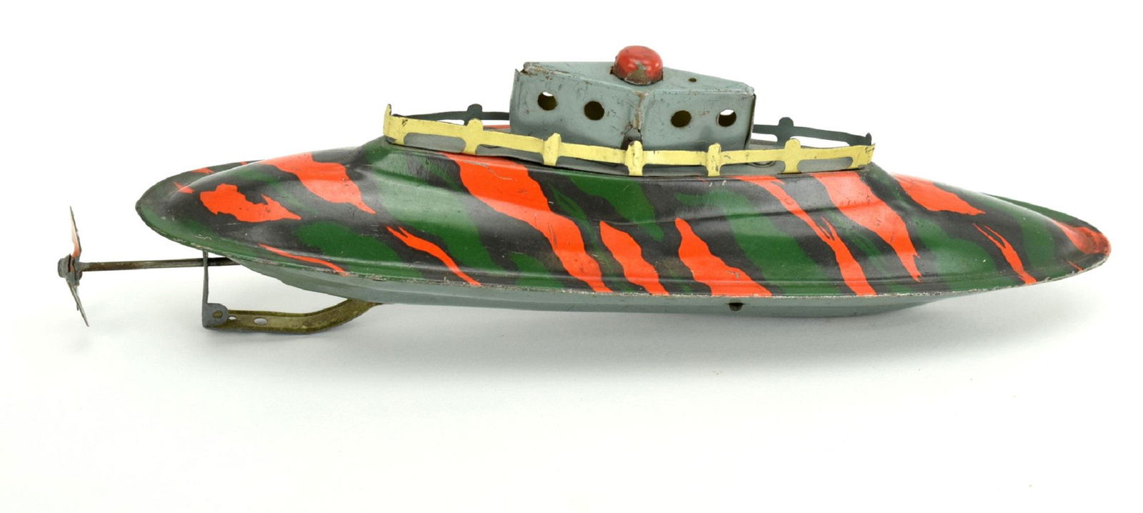 RARE Wonderful Tin Toy Wind-Up German U-Boat Submarine (1 of 10)