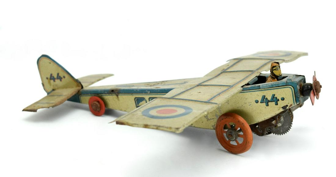 VTG Prewar German Tin Litho Airplane 44 Toy (1 of 4)