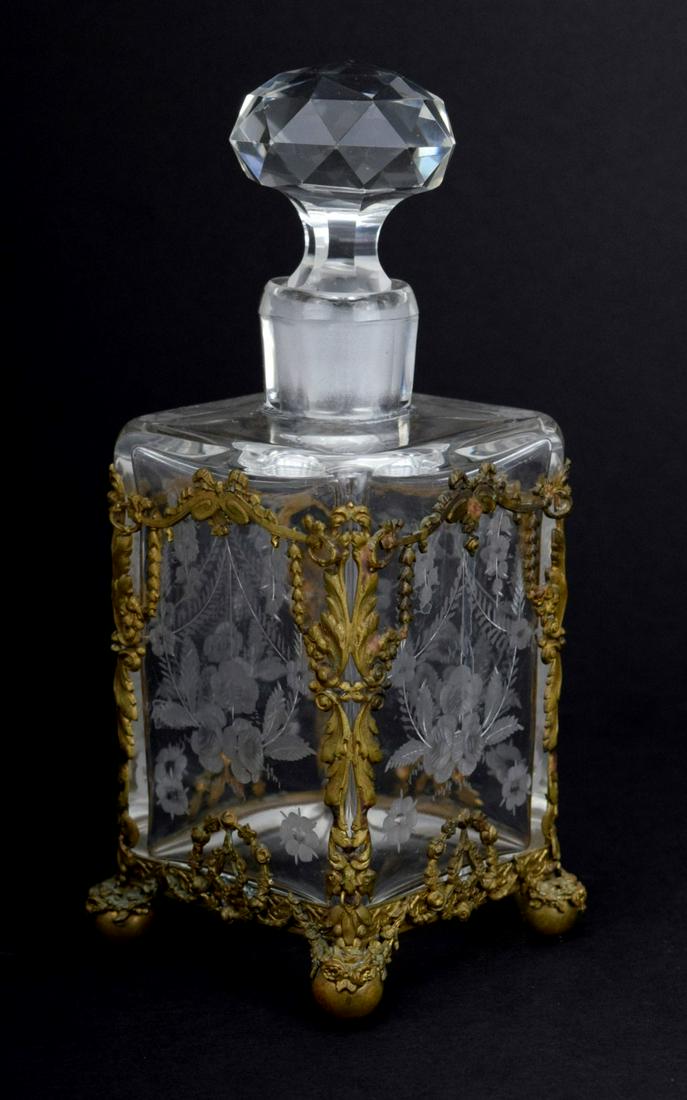 Antique Ormolu Bronze Mounted Glass French Perfume (1 of 3)