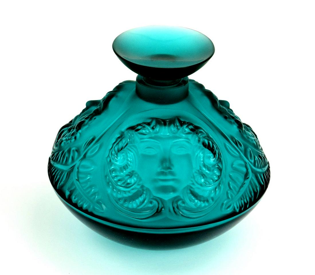 Lalique Psyche Perfume bottle with Stopper Blue (1 of 4)