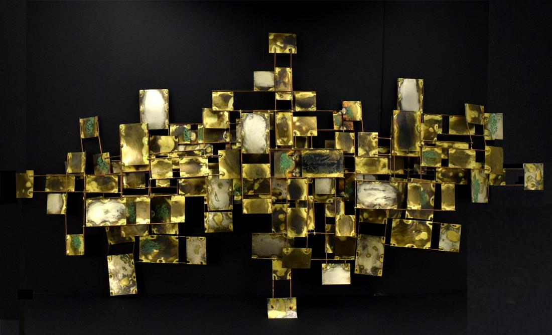 Mid-Century Brass 'Labyrinth' Wall Sculpture by Curtis (1 of 14)