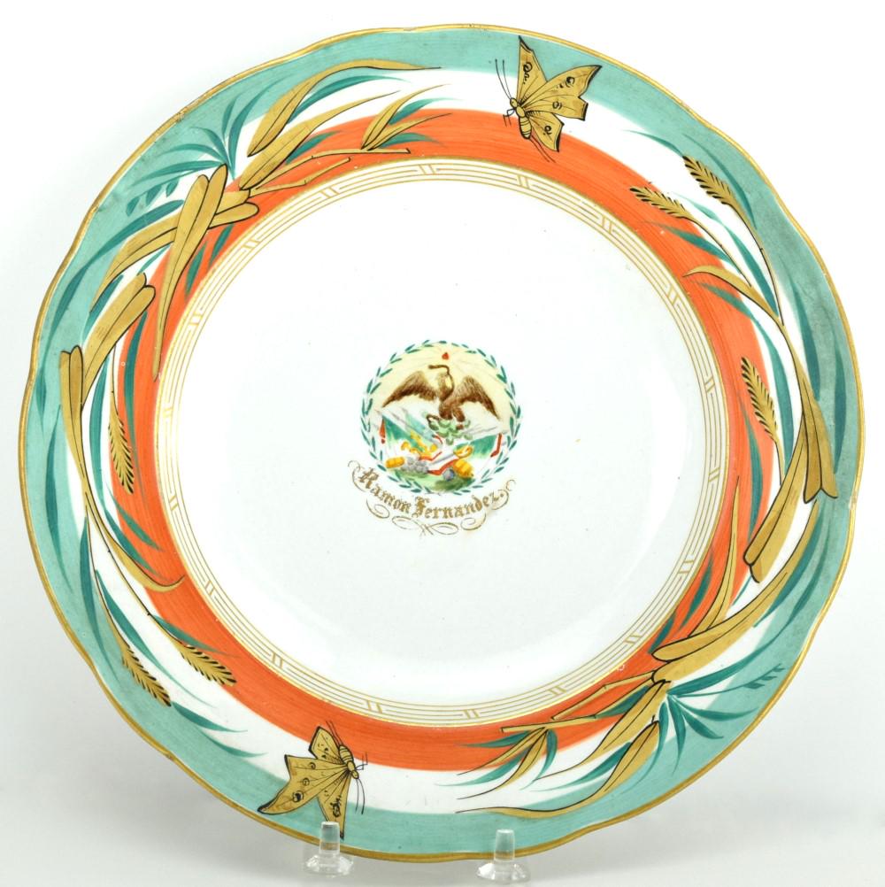 Rare Antique Coat Of Arms Mexico China Dinner Plate (1 of 5)