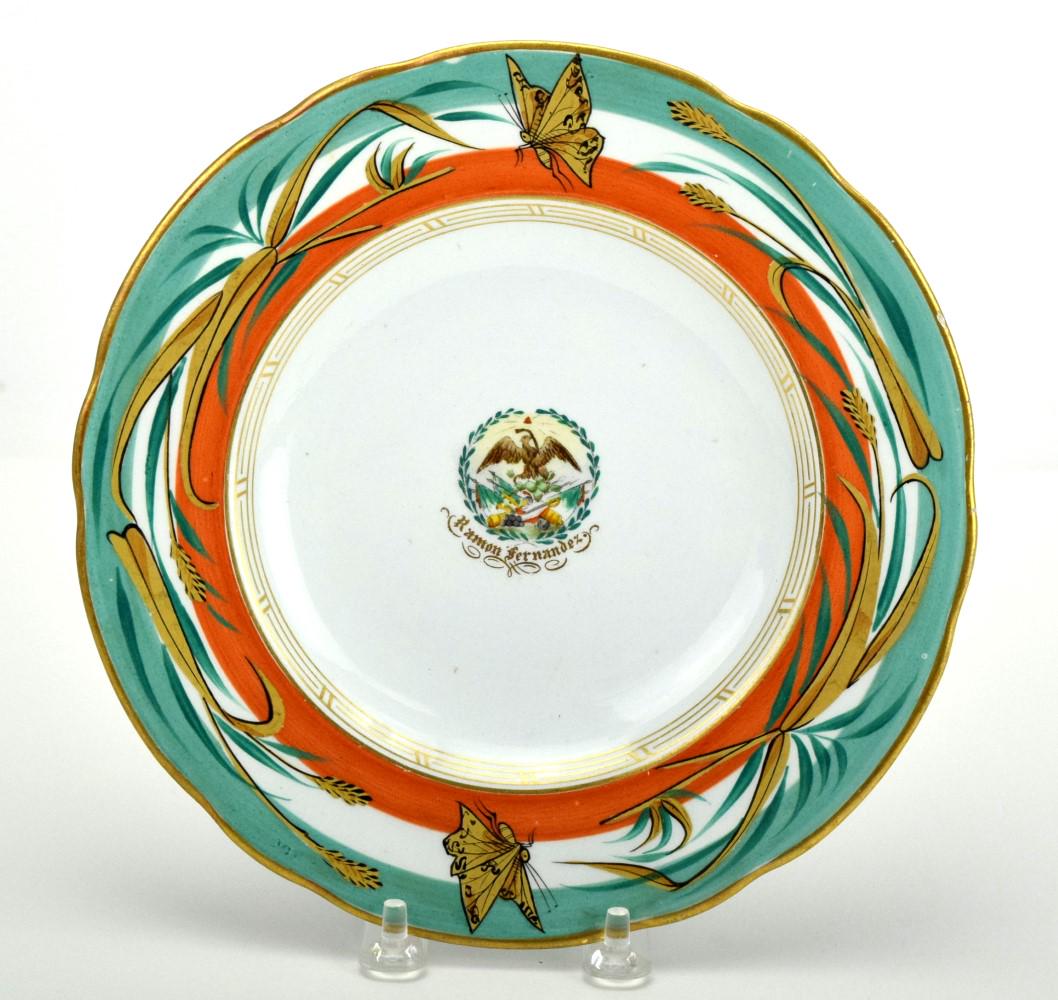 Rare Antique Coat Of Arms Mexico China Dinner Plate (1 of 5)